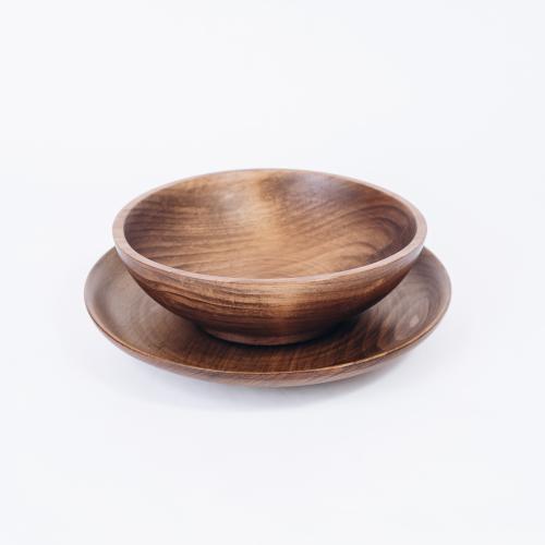 Набор деревянных тарелок из кедра 2 шт. TN50