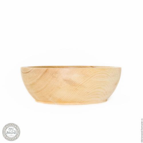 Набор деревянных тарелок (чаши) из сибирского кедра 3 штуки. TN4