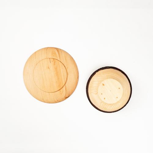 Набор деревянных тарелок из дерева  сибирский кедр - 2 шт. TN77