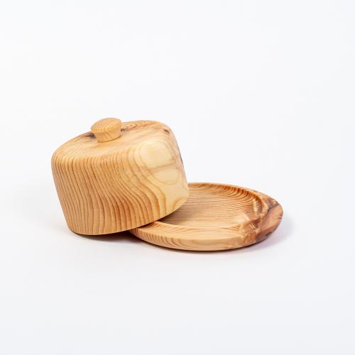 Масленка из дерева Сибирский Кедр для сливочного масла MS3