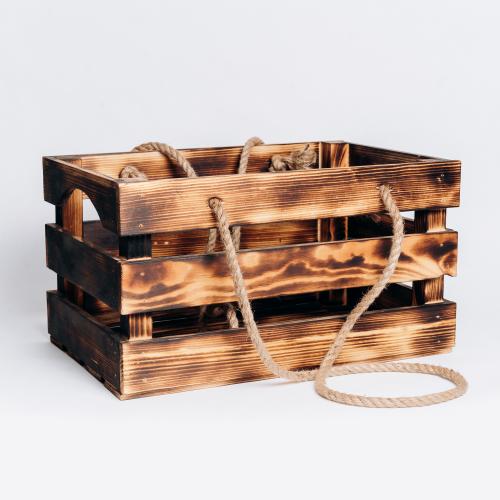 Деревянный подарочный декоративный короб, ящик для хранения из древесины кедра. PK26
