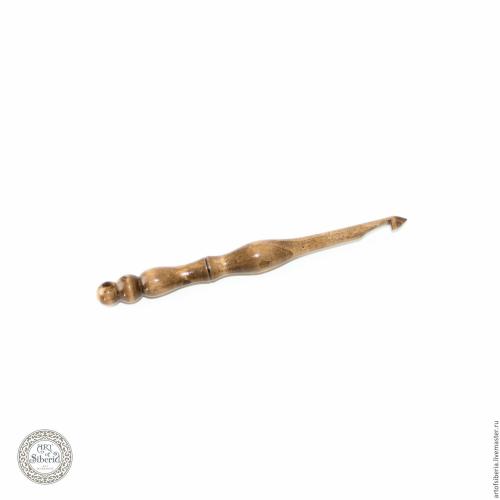 Деревянный крючок для вязания из древесины осины 7,5 мм. K11