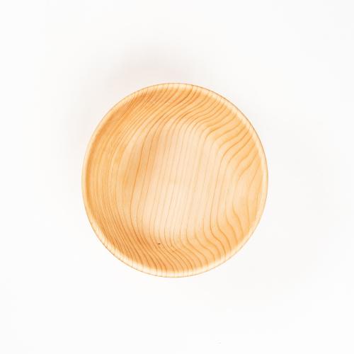 Деревянная Глубокая тарелка, чаша из сибирского кедра 140 мм. T187