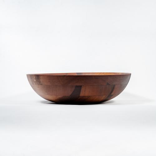 Деревянная глубокая тарелка (салатник) из кедра 300 мм. T173