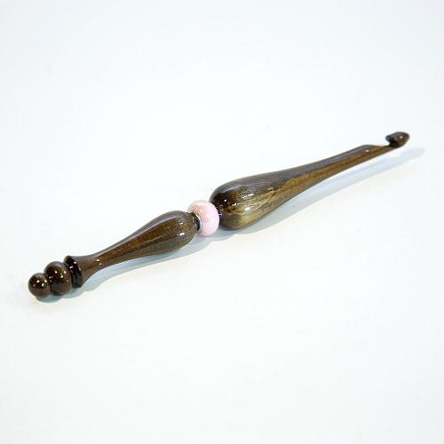 Деревянный крючок для вязания из древесины кедра 7 мм. K100