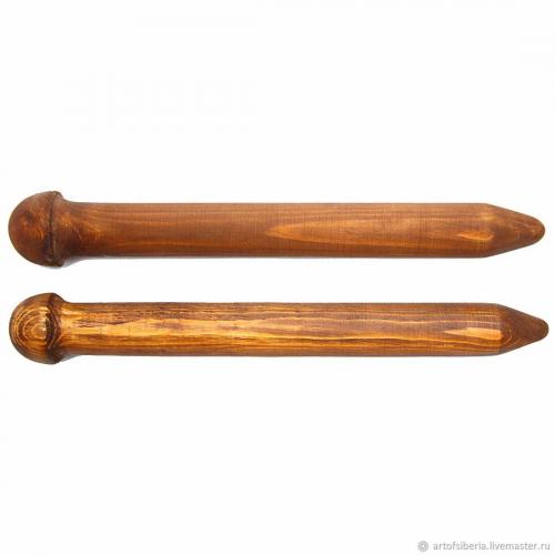 Деревянные спицы для вязания из древесины сосны 40мм/400мм. N18