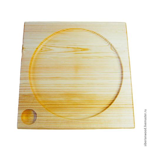 Квадратная тарелка для суши из древесины кедра. RD1