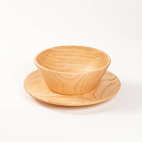 Набор деревянных тарелок из дерева  сибирский кедр - 2 шт. TN73