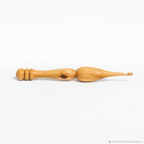 Деревянный крючок для вязания из древесины вишни 4 мм. K87