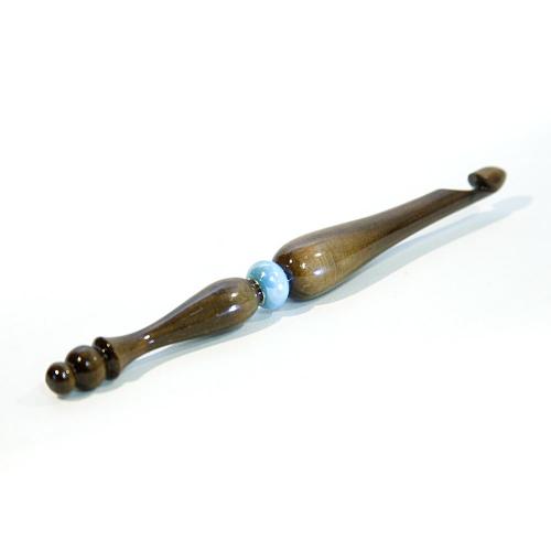 Деревянный крючок для вязания из древесины кедра 10 мм. K97