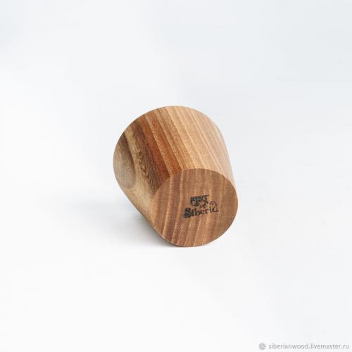 Набор деревянных рюмок (стопок) из древесины вяз (карагач). 3 шт. R15