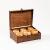 Подарочный набор рюмки (стопки) из древесины кедра в шкатулке. PK45