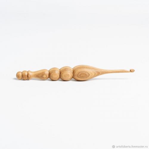 Деревянный крючок для вязания из древесины ясеня 5 мм. K74