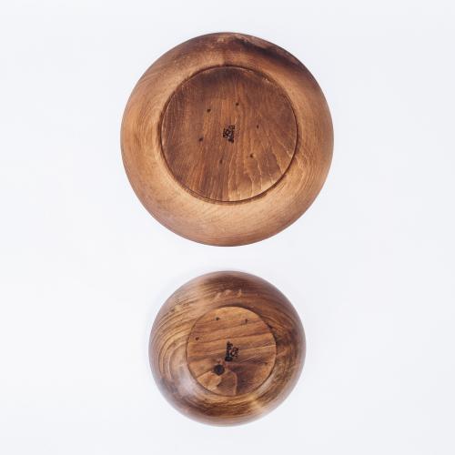 Набор деревянных тарелок из кедра 2 шт. TN51