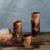 Набор деревянных рюмок (стопок, шотов) из древесины сибирского кедра, набор 6 штук. RN8