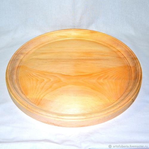 Деревянная тарелка для росписи и декупажа  и древесины кедра 38 см. TD1