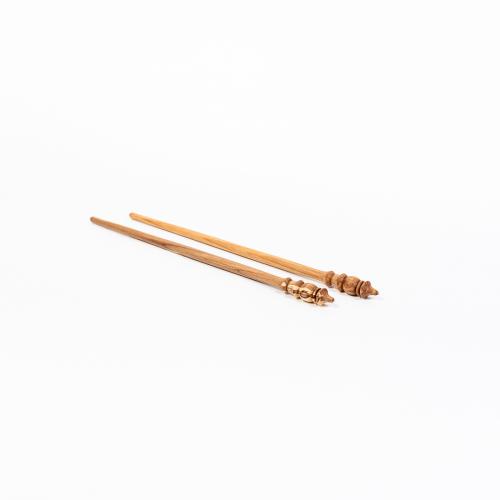 Деревянные заколки-шпильки для волос из вишни, набор из двух штук H19