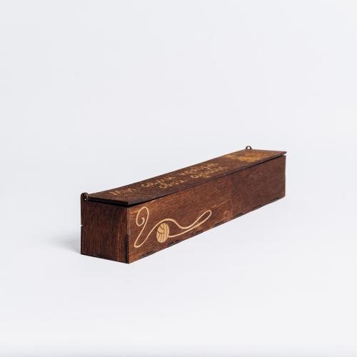 Деревянное Опорное веретено в подарочном органайзере, коробке. OV10