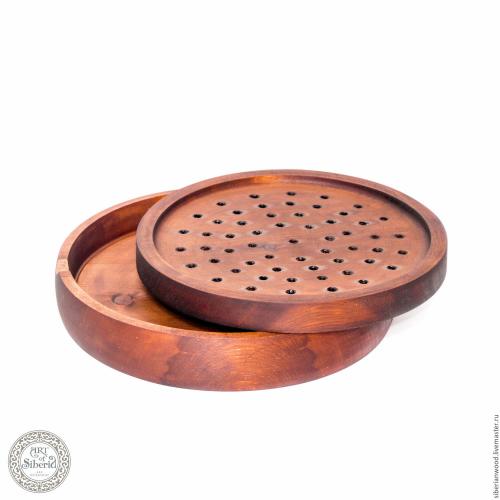 Деревянный чайный столик- чабань из древесины кедра. SN1