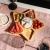 Деревянное блюдо, менажница из кедра для подачи блюд и закусок "звезда" с гравировкой  "ДЕЛАЙ ЭТОТ МИР ЛУЧШЕ". MG99