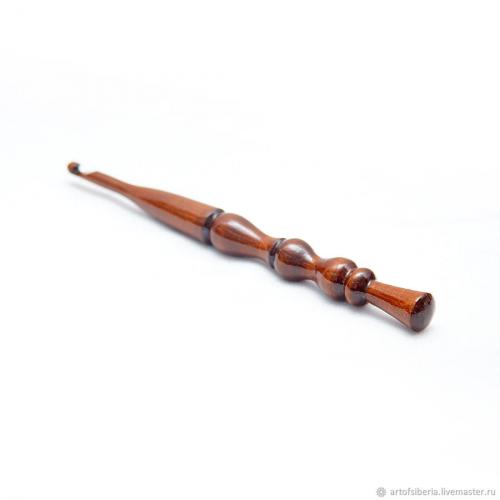 Деревянный крючок для вязания из древесины кедра 5 мм. K26