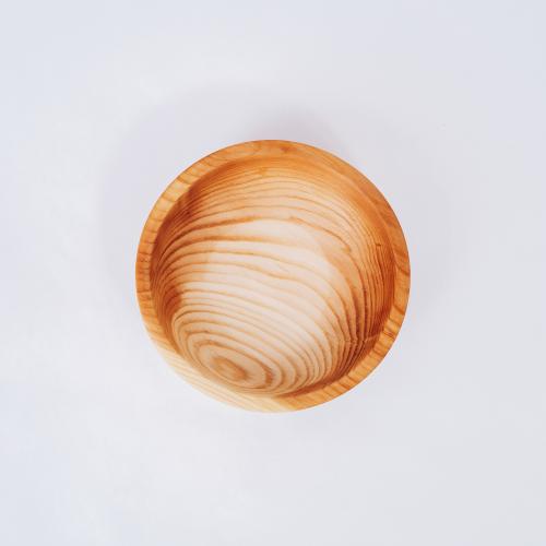Деревянная тарелка (чаша) из сибирского кедра 145 мм. T34