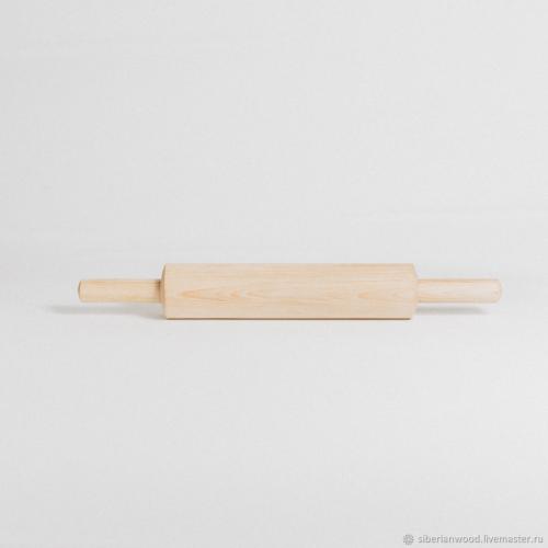 Деревянная скалка для раскатывания теста из сибирского кедра 50х6,5 см. RP4