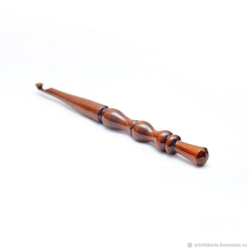 Крючок для вязания 6мм Сибирский Кедр деревянный крючок из дерева #K27