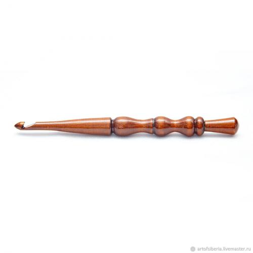 Деревянный крючок для вязания из древесины кедра 6 мм. K27